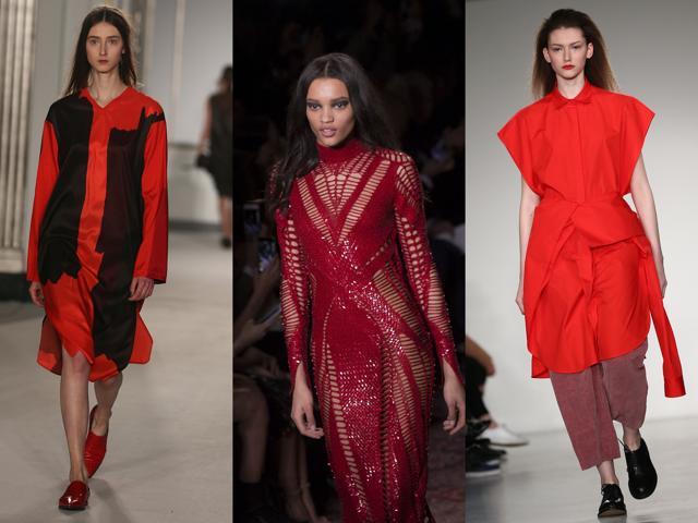 Varied shapes at Jasper Conran, Julien Macdonald and Ports 1961. (Reuters, AP) Varied shapes at Jasper Conran, Julien Macdonald and Ports 1961. (Reuters, AP)