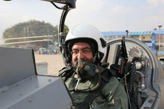 Air Chief Marshal Birender Singh Dhanoa sits in the cockpit of Indian Air Force's Light Combat aircraft Tejas during the 11th biennial edition of Aero India at Yelahanka Air base in Bengaluru. (PTI Photo) Air Chief Marshal Birender Singh Dhanoa sits in the cockpit of Indian Air Force's Light Combat aircraft Tejas during the 11th biennial edition of Aero India at Yelahanka Air base in Bengaluru. (PTI Photo)