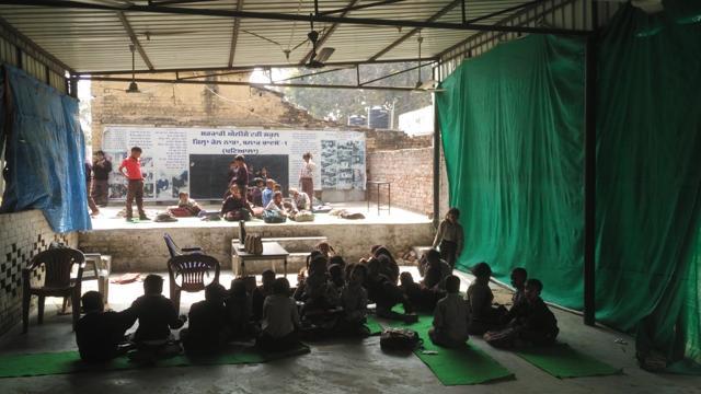 A makeshift classroom at the school in Nabha jail premises. (HT Photo) A makeshift classroom at the school in Nabha jail premises. (HT Photo)