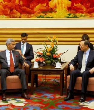 Foreign secretary S Jaishankar (L) with top Chinese state councillor Yang Jiechi in Beijing ahead of the India-China strategic dialogue. (PTI Photo) Foreign secretary S Jaishankar (L) with top Chinese state councillor Yang Jiechi in Beijing ahead of the India-China strategic dialogue. (PTI Photo)