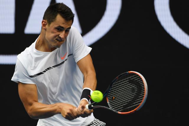 Bernard Tomic lost to Belgian qualifier Steve Darcis 3-6, 6-1, 6-4. (AFP) Bernard Tomic lost to Belgian qualifier Steve Darcis 3-6, 6-1, 6-4. (AFP)