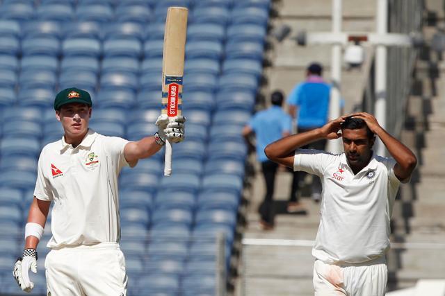 Matt Renshaw notched up his second fifty in his Test career. Catch live cricket score of India vs Australia, Pune Test, here. (BCCI)