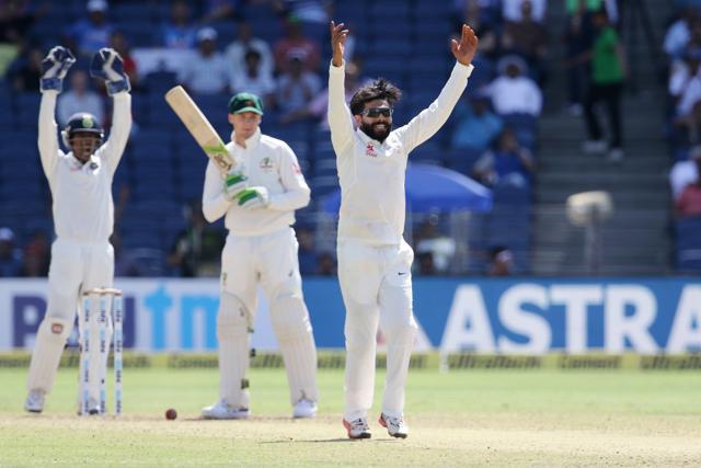 Ravindra Jadeja got the big wicket of Peter Handscomb as Australia lost wickets towards the tea break. Catch live cricket score of India vs Australia, 1st Test here. (BCCI) Ravindra Jadeja got the big wicket of Peter Handscomb as Australia lost wickets towards the tea break. Catch live cricket score of India vs Australia, 1st Test here. (BCCI)
