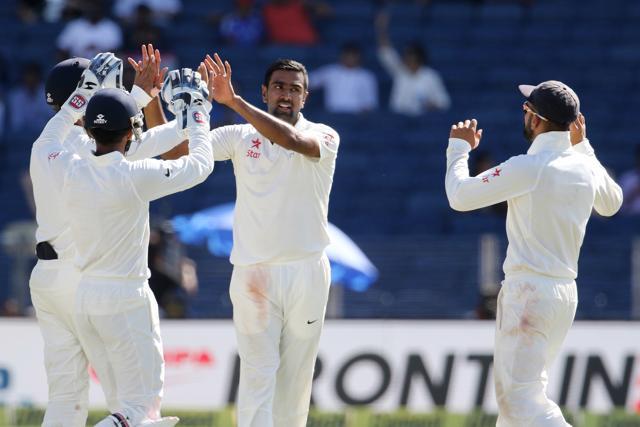Ravichandran Ashwin dismissed Matt Renshaw for 68 as Australia were reduced to 199/7. Catch live cricket score of India vs Australia, Pune Test, here. (BCCI) Ravichandran Ashwin dismissed Matt Renshaw for 68 as Australia were reduced to 199/7. Catch live cricket score of India vs Australia, Pune Test, here. (BCCI)