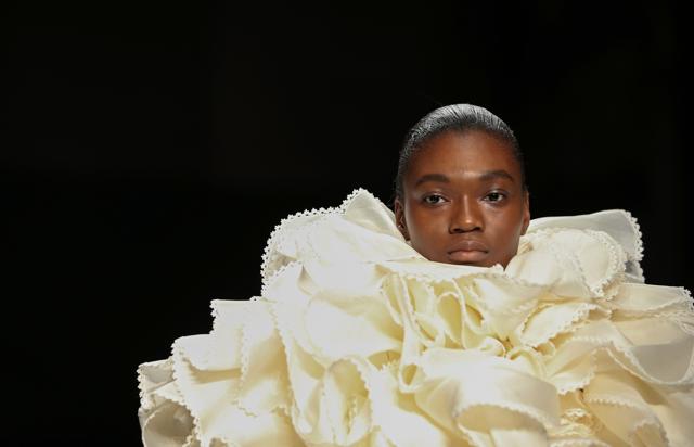 Frills were big on the London catwalk. (AFP) Frills were big on the London catwalk. (AFP)