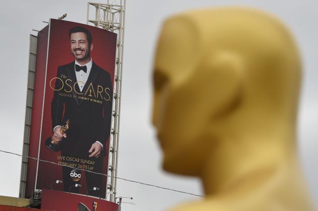 The 2017 Oscars, hosted by Jimmy Kimmel, will take place at the Dolby Theatre in Hollywood, California on February 26, 2017. (AFP)