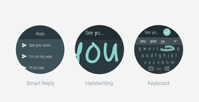 The AW2.0 has a keyboard, a handwriting recognition and smart replies to make messaging easier The AW2.0 has a keyboard, a handwriting recognition and smart replies to make messaging easier