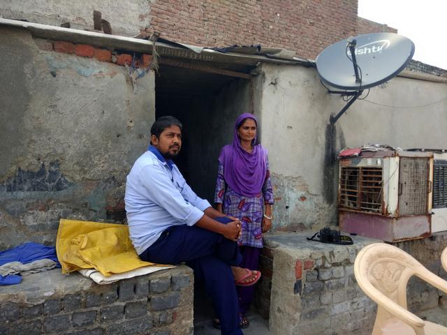 Irshad Ali and his wife Shabana at their home in a slum in northwest Delhi. “Shabana was also detained for two days in illegal police custody,” says Ali. (Photo: Athar Rather / HT) Irshad Ali and his wife Shabana at their home in a slum in northwest Delhi. “Shabana was also detained for two days in illegal police custody,” says Ali. (Photo: Athar Rather / HT)