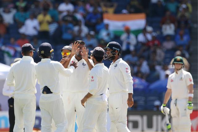 Ravichandran Ashwin picked up the wicket of Shaun Marsh for 0. Catch live cricket score of India vs Australia, day 2 here. (BCCI) Ravichandran Ashwin picked up the wicket of Shaun Marsh for 0. Catch live cricket score of India vs Australia, day 2 here. (BCCI)