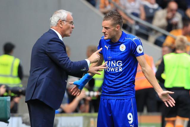 This file photo taken on August 13, 2016 shows Leicester City's Italian manager Claudio Ranieri (L) gesturing as he talks with Leicester City's English striker Jamie Vardy (R) on the touchline during the English Premier League football match between Hull City and Leicester City on August 13, 2016. (AFP) This file photo taken on August 13, 2016 shows Leicester City's Italian manager Claudio Ranieri (L) gesturing as he talks with Leicester City's English striker Jamie Vardy (R) on the touchline during the English Premier League football match between Hull City and Leicester City on August 13, 2016. (AFP)