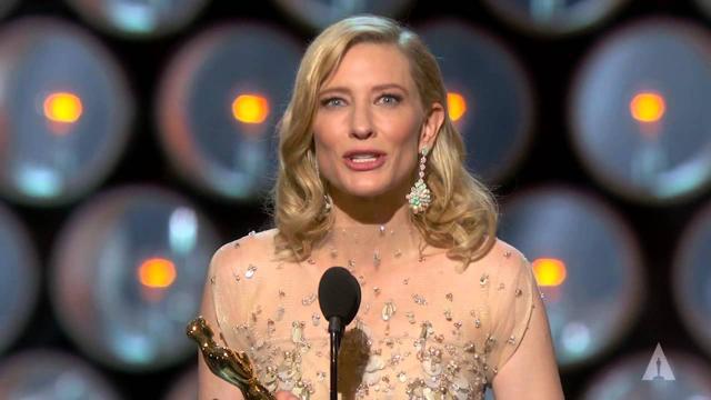 Cate Blanchett, Oscars 2014. (Youtube) Cate Blanchett, Oscars 2014. (Youtube)