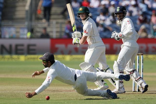 Steven Smith eyed a ton as Australia continued to march on against India in Pune. Catch live cricket score of India vs Australia, 3rd day, here. (BCCI)