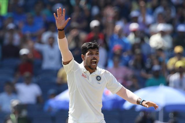 Umesh Yadav picked up the wicket of Nathan Lyon as Australia’s lead neared 450. Catch live cricket score of India vs Australia, day 3, here. (BCCI)