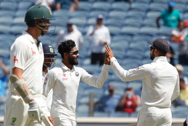 Ravindra Jadeja ended the Australian innings as they were bowled out for 285. Catch live cricket score of India vs Australia, day 3, here. (BCCI)