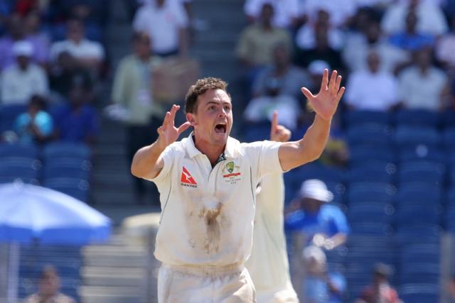 Steve O'Keefe was named the Man of the Match for picking up 6/35 in both innings to end with a match haul of 12/70. (BCCI)