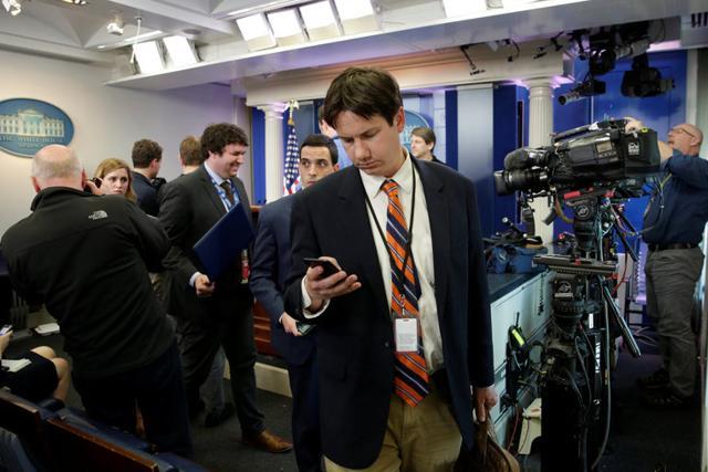 Journalists leave after several major news organizations including CNN, The New York Times and Politico were excluded from an off camera "gaggle" meeting with White House Press Secretary Sean Spicer in his office that was held in place of the regular daily press briefing at the White House in Washington, U.S., February 24, 2017. (Reuters) Journalists leave after several major news organizations including CNN, The New York Times and Politico were excluded from an off camera "gaggle" meeting with White House Press Secretary Sean Spicer in his office that was held in place of the regular daily press briefing at the White House in Washington, U.S., February 24, 2017. (Reuters)