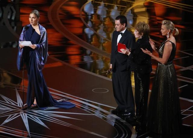 Best Foreign Language Film The Salesman Asghar Farhadi (Iran) is accepted by a designated woman reading Farhadi's statement. (Reuters) Best Foreign Language Film The Salesman Asghar Farhadi (Iran) is accepted by a designated woman reading Farhadi's statement. (Reuters)