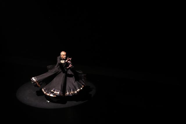 Astad Deboo during the performance of Rhythm Divine. (Amit Kumar)