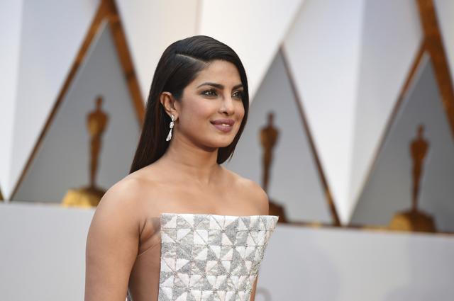 Priyanka Chopra arrives at the Oscars on Sunday. (Jordan Strauss/Invision/AP) Priyanka Chopra arrives at the Oscars on Sunday. (Jordan Strauss/Invision/AP)