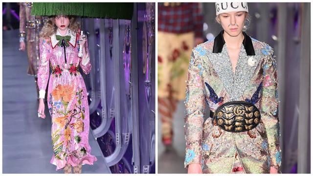 Embroidery cropped up on everything from skirts to jackets, blazers, culottes and coats. (AFP)