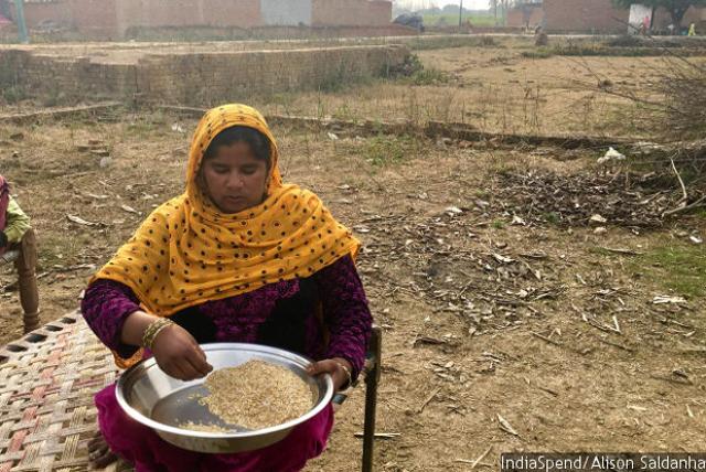 Thirty two-year-old homemaker Buriya, in the riot-victim colony of Hamza, at Kandhla in Shamli district, said it is harder for the displaced Muslims to find work in the resettled areas. Thirty two-year-old homemaker Buriya, in the riot-victim colony of Hamza, at Kandhla in Shamli district, said it is harder for the displaced Muslims to find work in the resettled areas.
