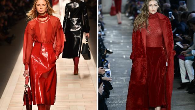 Red ruled the ramp at the Milan Fashion Week. (AFP)