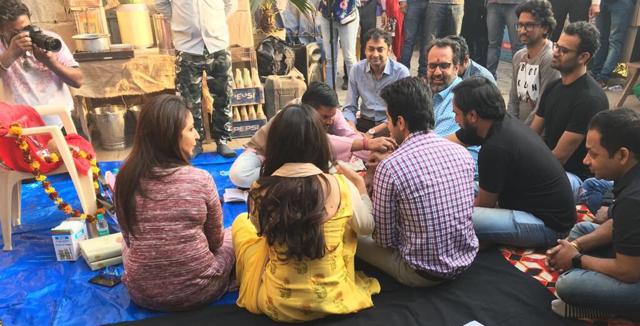 The cast and crew of Shubh Mangal Saavdhan perform muhurat pooja on the sets. The cast and crew of Shubh Mangal Saavdhan perform muhurat pooja on the sets.