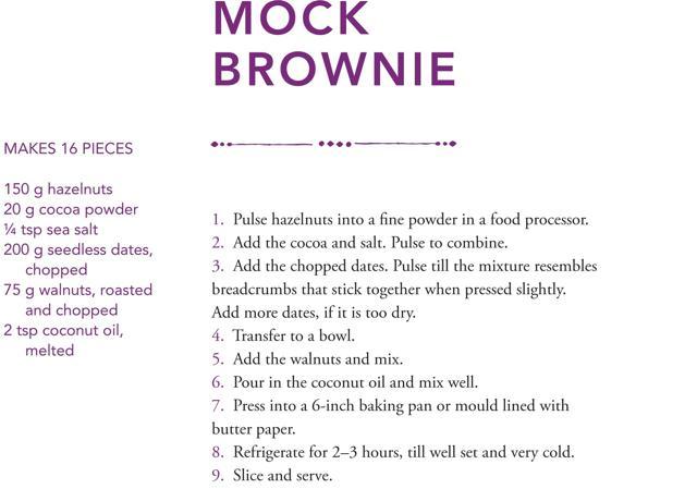 Recipe for making mock brownies from The Wholesome Kitchen
