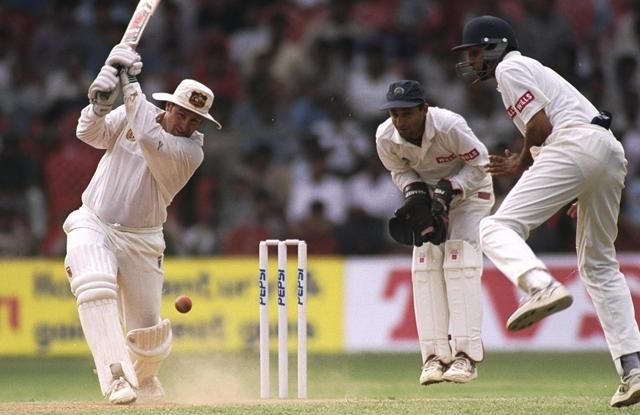 Australia’s Mark Taylor in action against India in Bangalore. (Getty Images) Australia’s Mark Taylor in action against India in Bangalore. (Getty Images)