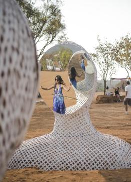An art installation at The Lost Party 2016 (Lonavla), reflecting a girl hula hooping. (Photo: Monish Bhatt) An art installation at The Lost Party 2016 (Lonavla), reflecting a girl hula hooping. (Photo: Monish Bhatt)