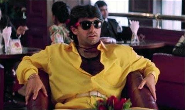 Aamir Khan in a still from Rangeela. Aamir Khan in a still from Rangeela.