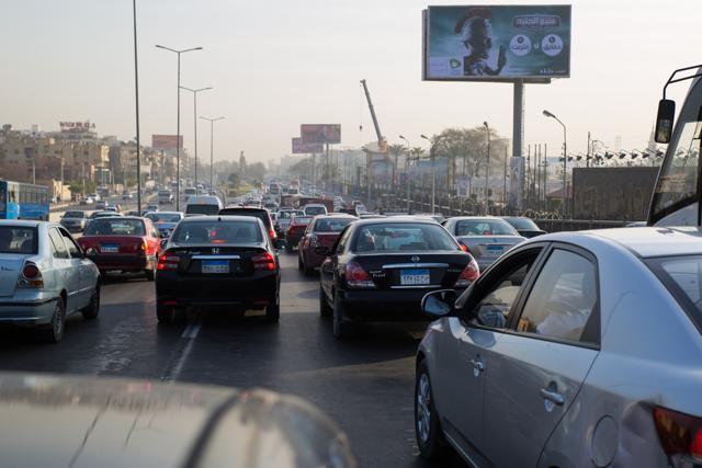 Heavy traffic on El-Orouba street, one of the main roads leading to the Cairo International Airport. (Shutterstock) Heavy traffic on El-Orouba street, one of the main roads leading to the Cairo International Airport. (Shutterstock)