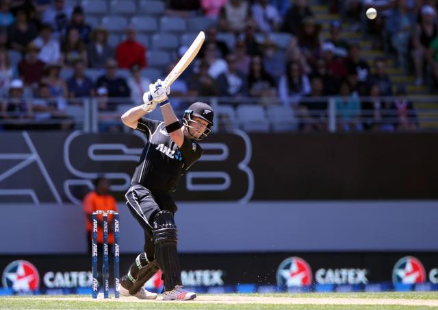 Jimmy Neesham of New Zealand bats during the ODI vs Australia at Eden Park in Auckland on January 30, 2017. (AFP) Jimmy Neesham of New Zealand bats during the ODI vs Australia at Eden Park in Auckland on January 30, 2017. (AFP)