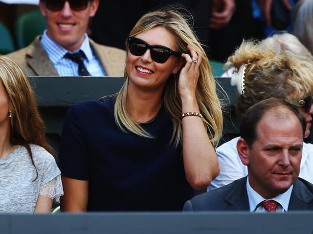 Maria Sharapova at the All England Lawn Tennis and Croquet Club on July 4, 2014 in London. (Getty Images) Maria Sharapova at the All England Lawn Tennis and Croquet Club on July 4, 2014 in London. (Getty Images)