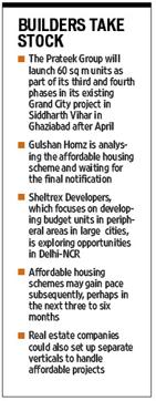 Affordable housing projects may gain pace in the next three to six months. (HT Photo) Affordable housing projects may gain pace in the next three to six months. (HT Photo)