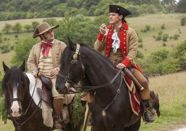 This image released by Disney shows Josh Gad as Le Fou, left, and Luke Evans as Gaston in a scene from, Beauty and the Beast, opening nationwide on March 17. (AP) This image released by Disney shows Josh Gad as Le Fou, left, and Luke Evans as Gaston in a scene from, Beauty and the Beast, opening nationwide on March 17. (AP)