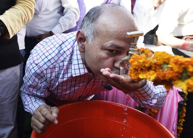 Finance minister Manish Sisodia says work on to provide 24/7 water supply. (Ravi Choudhary/HT FILE) Finance minister Manish Sisodia says work on to provide 24/7 water supply. (Ravi Choudhary/HT FILE)