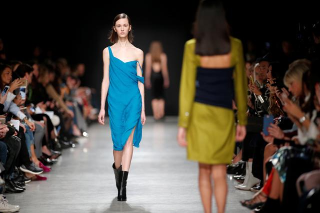 Models present creations by American designer Adam Andrascik. (Reuters) Models present creations by American designer Adam Andrascik. (Reuters)