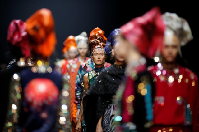 Models present creations by Indian designer Manish Arora. (Reuters) Models present creations by Indian designer Manish Arora. (Reuters)