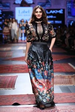 Actor Vaani Kapoor walked in a Label Ritu Kumar’s creation at Lakmé Fashion Week Summer/Resort 2017. Vaani brought a vivacious energy to the ramp in an exquisite floral floor length skirt paired with a bomber jacket from the Spring/Summer ‘17 collection. Actor Vaani Kapoor walked in a Label Ritu Kumar’s creation at Lakmé Fashion Week Summer/Resort 2017. Vaani brought a vivacious energy to the ramp in an exquisite floral floor length skirt paired with a bomber jacket from the Spring/Summer ‘17 collection.