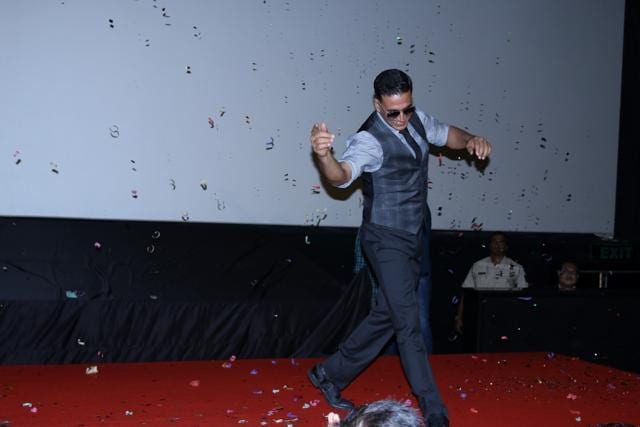 Actor Akshay Kumar enjoys himself during the song launch Cheez Badi Hai Mast Mast in Mumbai. (IANS) Actor Akshay Kumar enjoys himself during the song launch Cheez Badi Hai Mast Mast in Mumbai. (IANS)