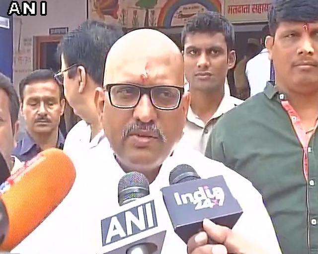 Congress leader Ajai Rai after casting his vote in Varanasi South constituency. (ANI) Congress leader Ajai Rai after casting his vote in Varanasi South constituency. (ANI)