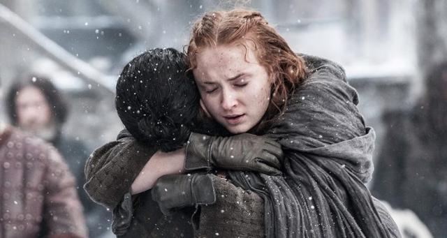 Kit Harington and Sophie Turner in Game of Thrones. (HBO) Kit Harington and Sophie Turner in Game of Thrones. (HBO)