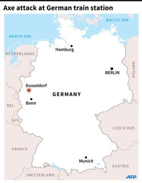 Map of Germany locating Dusseldorf. (AFP Photo) Map of Germany locating Dusseldorf. (AFP Photo)