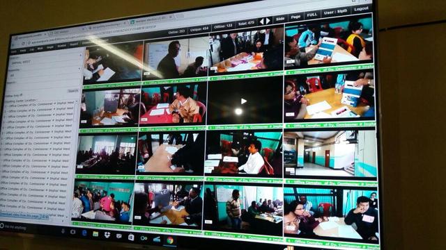 Monitoring of counting process across Manipur at Imphal CEO office. Monitoring of counting process across Manipur at Imphal CEO office.