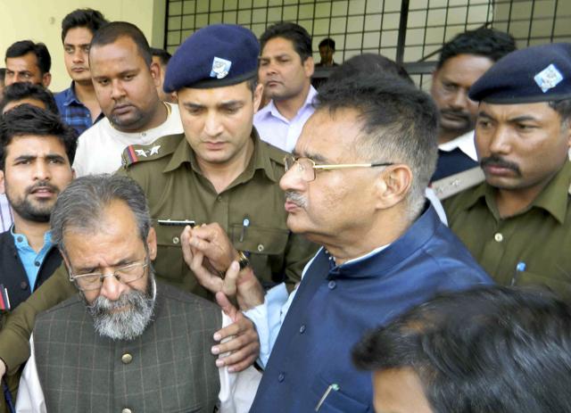 BJP MLA Ganesh Joshi was arrested and produced before a court in Vikasnagar soon after the incident. (File photo/HT) BJP MLA Ganesh Joshi was arrested and produced before a court in Vikasnagar soon after the incident. (File photo/HT)