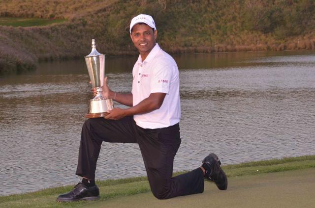 SSP Chawrasia with the Indian Open trophy on Sunday. (HT Photo) SSP Chawrasia with the Indian Open trophy on Sunday. (HT Photo)