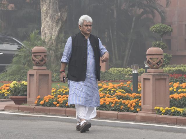 Telecom Minister Manoj Sinha (Sonu Mehta/HT PHOTO)