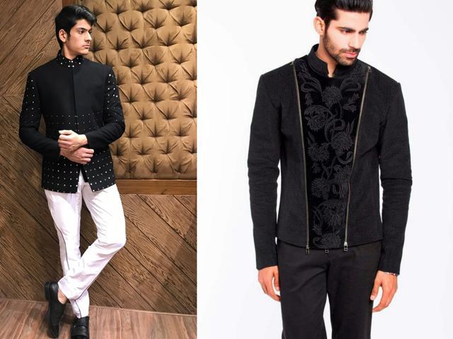 Creations by Rohit Kamra (L) and Pawan Sachdeva. Creations by Rohit Kamra (L) and Pawan Sachdeva.