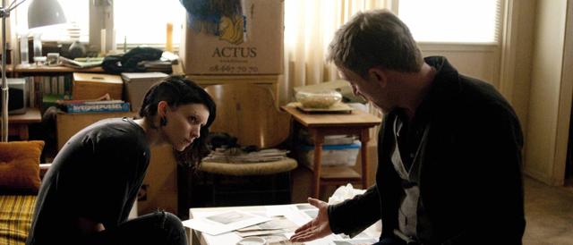 Rooney Mara and Daniel Craig in still from David Fincher’s The Girl with the Dragon Tattoo.